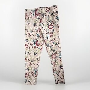 Isaac Mizrahi Girls‎ Leggings Size 4 Pink Floral Glitter Stretch Pants Kids